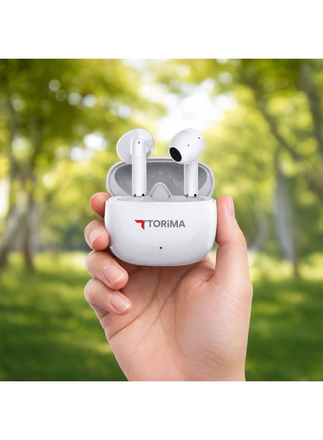 Torima سماعة أذن لاسلكية TORİMA G90 بيضاء - Image 2